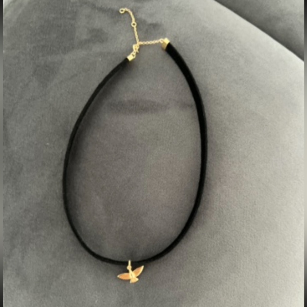 Choker in pure gold 18K and Velvelt necklace.